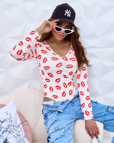 Royalfashion Body cu imprimeu pentru femei