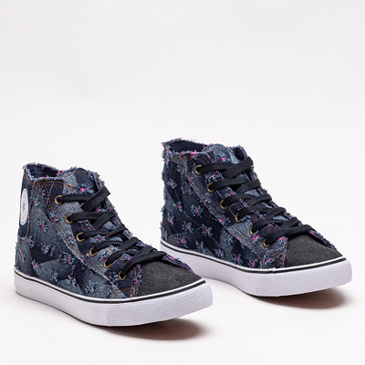 Adidași de damă din țesătură bleumarin Denario - Încălțăminte