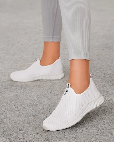 Pantofi sport slip-on dama albi Palomena - Incaltaminte