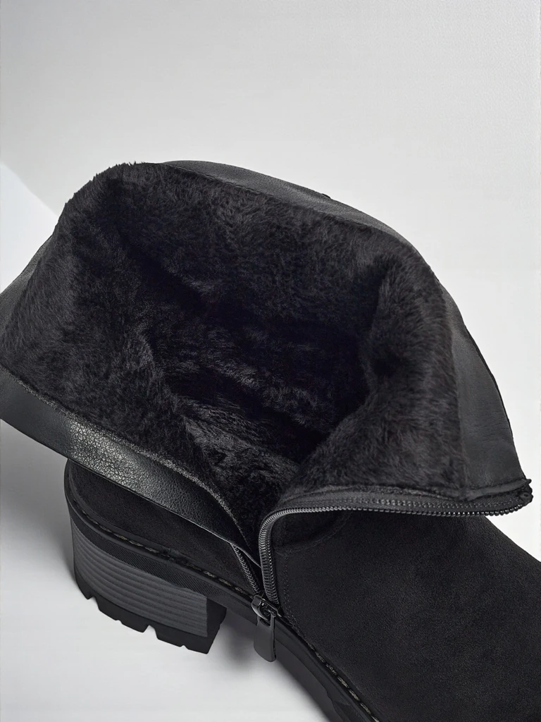 Botine de damă din piele întoarsă ecologică Carmine