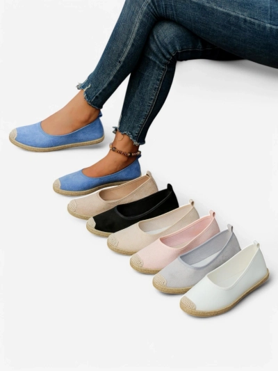 Espadrile ecologice din suede pentru femei Royalfashion Aroles