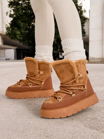 Bocanci de zapada cu sireturi pentru femei Royalfashion Liloz