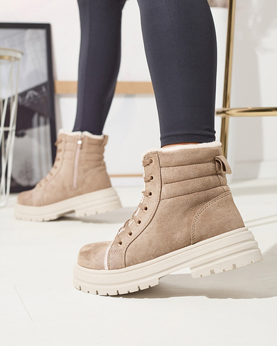 Cizme de vânătoare izolate de damă, de culoare maro Tivica - Încălțăminte