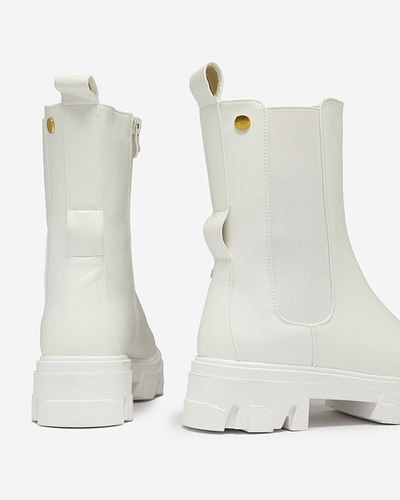 Cizme înalte de damă în alb Vyvieva- Footwear