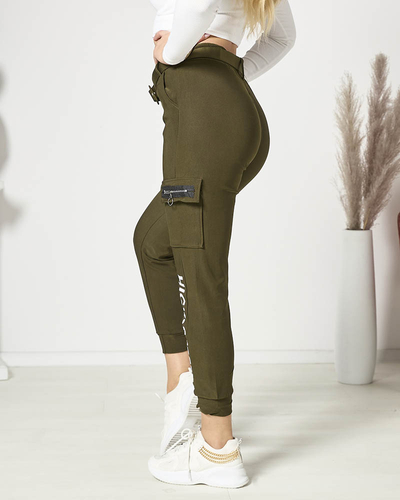 Pantaloni de luptă pentru femei, în culoarea kaki - Îmbrăcăminte