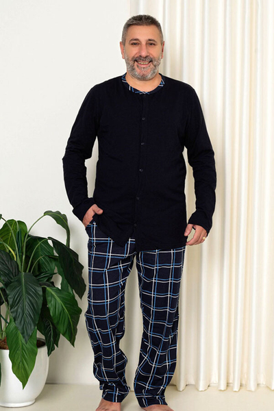 Royalfashion Pijama pentru bărbați gri închis