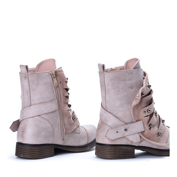 Workery z dżetami w kolorze jasnoróżowym Olesja - Obuwie