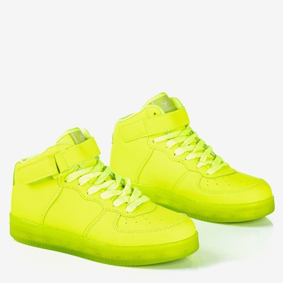 Încălțăminte sport pentru copii de culoare verde neon de la Cooper - Încălțăminte