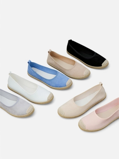Espadrile ecologice din suede pentru femei Royalfashion Aroles