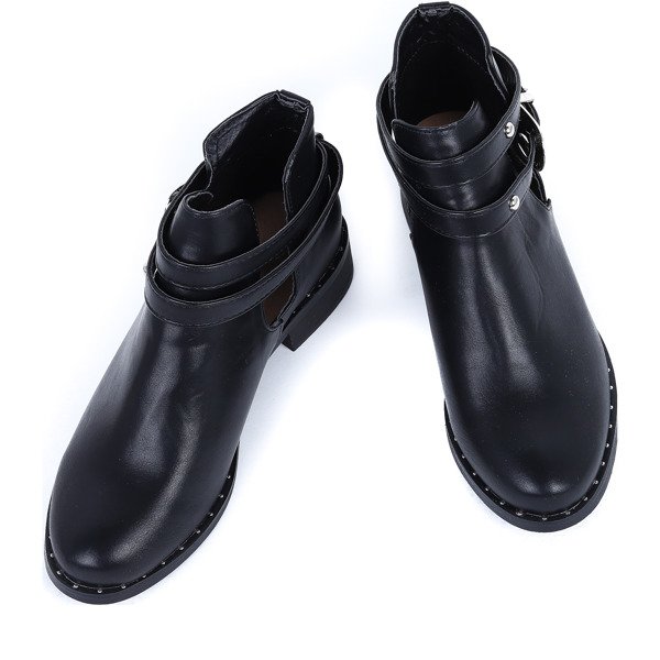 Czarne botki z wycięciami Heather - Obuwie