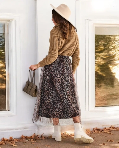 Fustă midi pentru femei, cu model RoyalFashion cu tulle