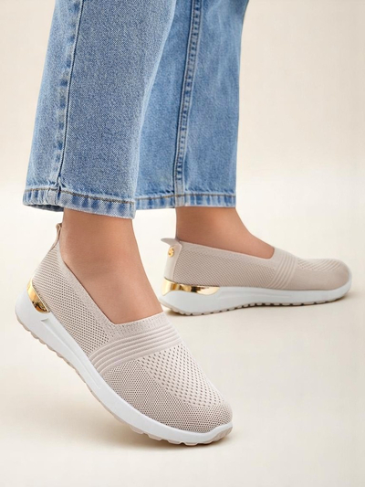 Pantofi slip-on din material pentru femei Royalfashion Perfeti