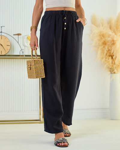 Royalfashion Pantaloni largi din țesătură pentru femei