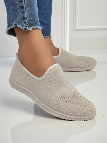 Dámske Mokasíny Callista Béžové Z Priedušnej Tkaniny Jar Leto