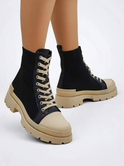 Sneakers înaltă pentru femei Royalfashion pe o talpă groasă Heyloy