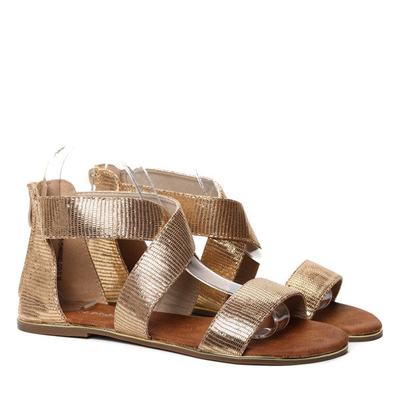 Złote sandały - Obuwie