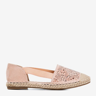 Espadrile deschise roz Rossinia - Încălțăminte