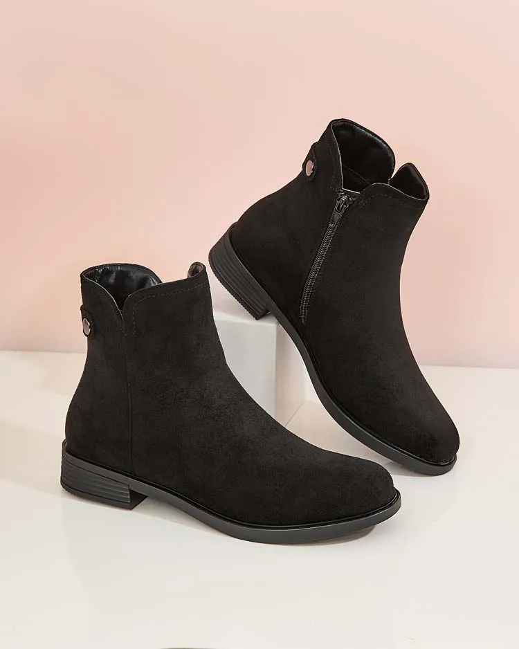 Royalfashion Cizme Dovilla din piele întoarsă eko pentru femei