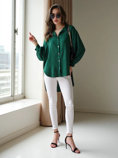 Royalfashion Cămașă lungă oversized pentru femei