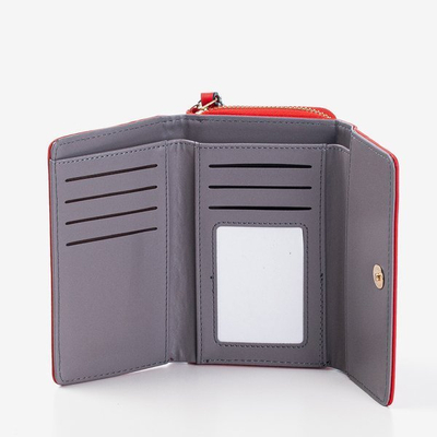 Mały czerwony portfel damski - Portfel