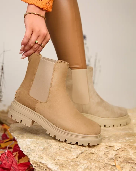 Royalfashion Cizme izolate de damă în culoarea camel Comfy Walk