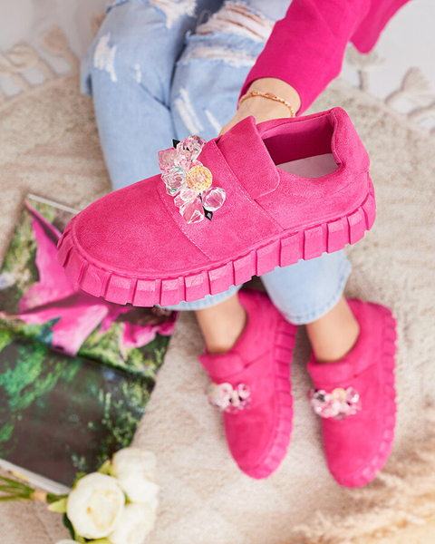 Royalfashion Pantofi sport cu semicercuri cu pietre colorate Resinello