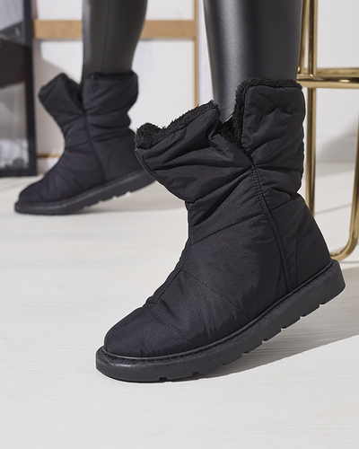 Negru cizme pentru femei a'la cizme de zăpadă Kalioli- Footwear