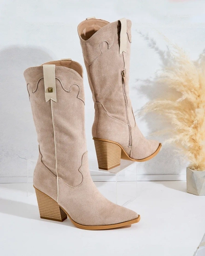 Royalfashion Cizme cowboy cu toc pentru femei Kowib