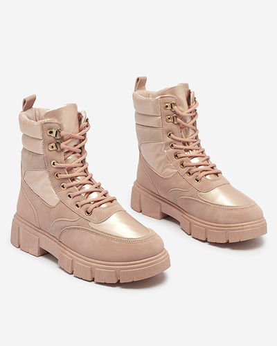 Bootsy Fuego Rosa - Pantofi Dama Stilati Cu Toc Plat