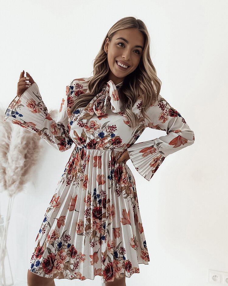 Royalfashion Rochie mini cu motive florale pentru femei