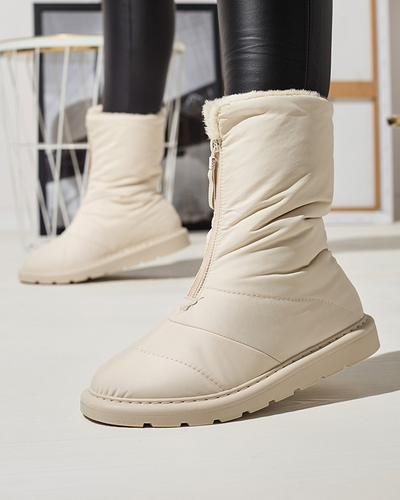 Pantofi de damă bej a'la cizme de zăpadă Tirigga- Footwear