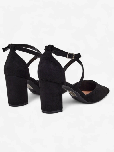 Royalfashion Pantofi de damă din eco-piele întoarsă cu barete Kanastru