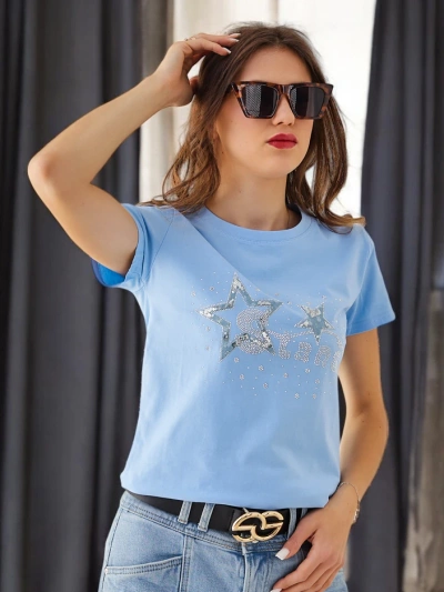 Royalfashion Tricou din bumbac pentru femei STARS