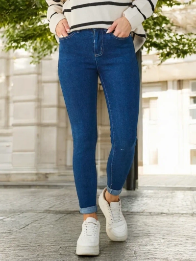 Royalfashion Blugi skinny din bumbac pentru femei