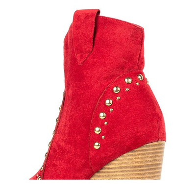 Cizme de cowboy roșii pe un post înalt Gana - Încălțăminte