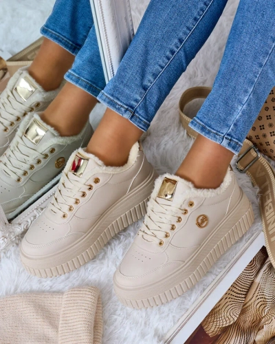 Royalfashion Adidași de damă încălțați cu blană Sofi