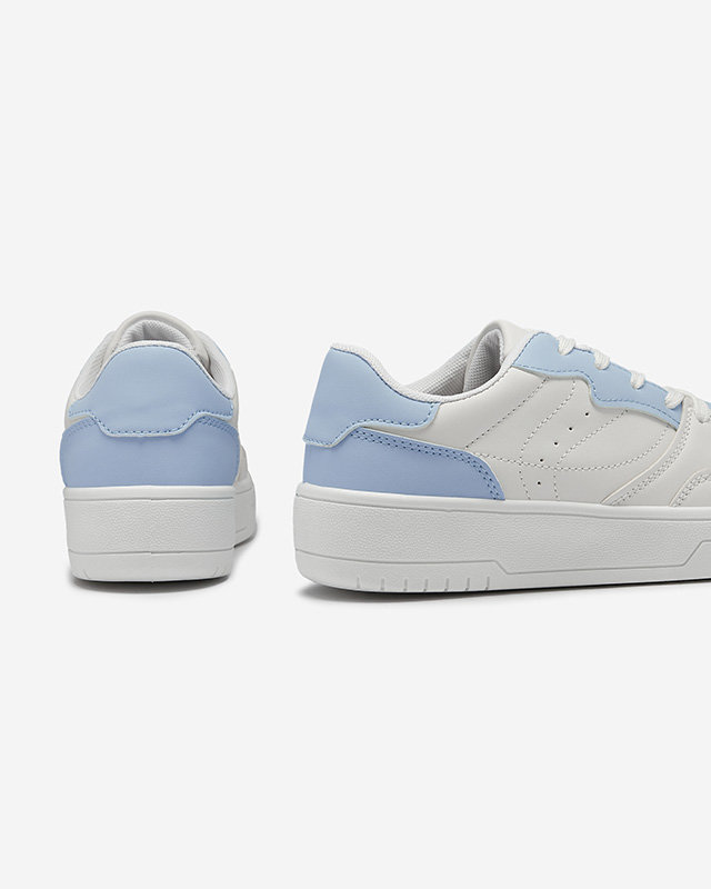Pantofi sport de damă albi cu inserții albastre Tercua- Footwear