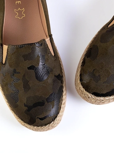Espadrile verzi pentru femei în Nuhente camo - Încălțăminte