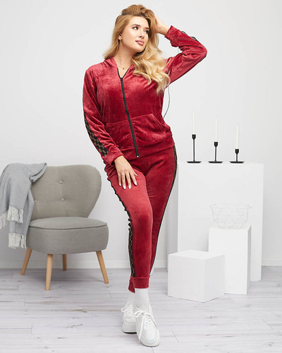 Set trening dama cu dungi maro - Imbracaminte
