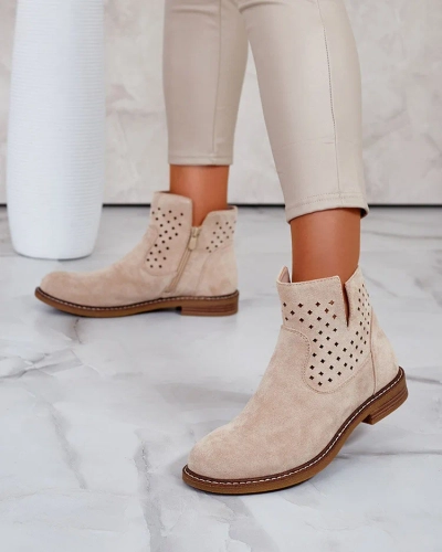 Royalfashion Cizme Rito maro deschis pentru femei