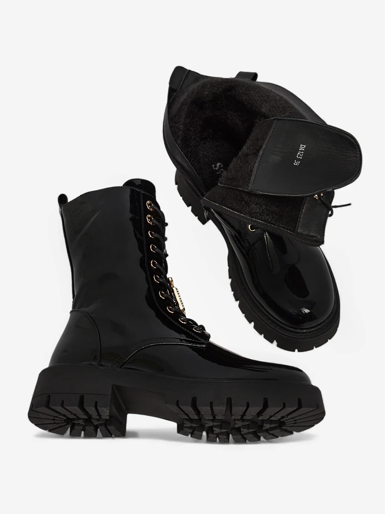 Botine Dama Luna Negre Piele Elegante de Toamna