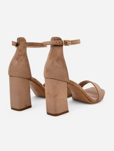 Sandale ecologice din suede pentru femei Royalfashion Qwadrat