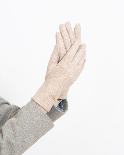 Royalfashion Mănuși de damă din țesătură bej