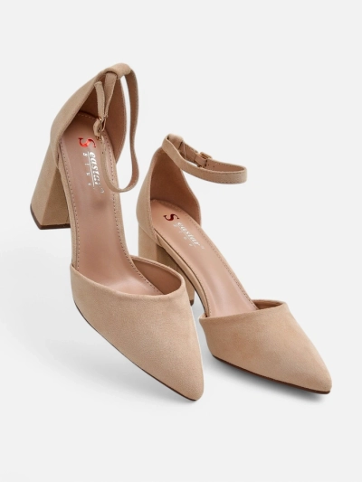 Royalfashion Pantofi cu toc pentru femei din eco-suede Caldeno