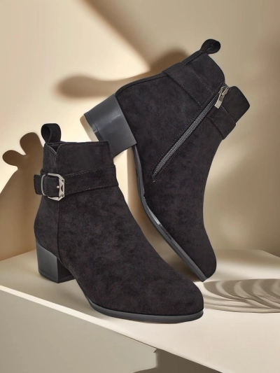 Botine Elegante Nero din Piele Ecologică