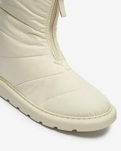Pantofi de damă bej a'la cizme de zăpadă Tirigga- Footwear