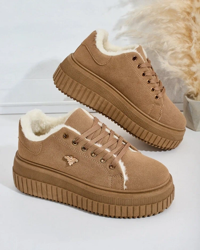 Royalfashion Adidași de damă încălțați cu blană Noxu