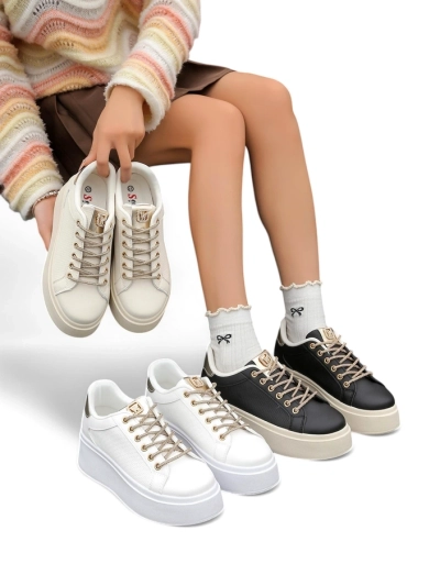 Royalfashion Pantofi sport pentru femei cu șnururi decorative Eone