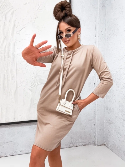 Rochie mini din material din bumbac pentru femei Royalfashion