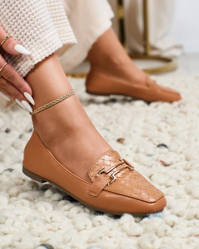 Royalfashion Camel Mocasini pentru femei Bulerol